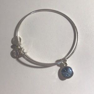 Alex and Ani aquamarine March birthstone bracelet